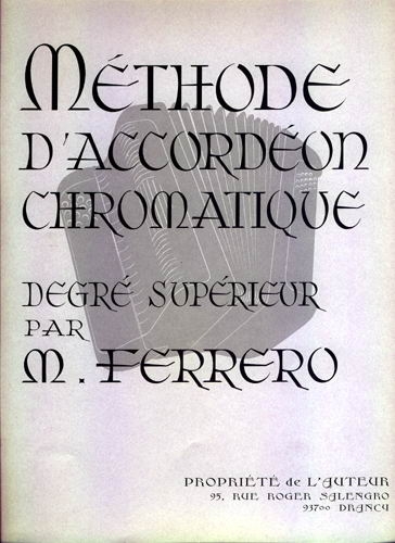 Méthode d'accordéon Ferrero degré supérieur