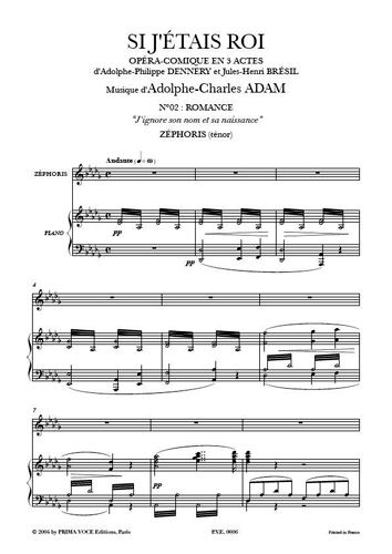 Si j'étais Roi, ouverture d'Adolphe Adam Si j'étais Roi, ouverture d'Adolphe Adam