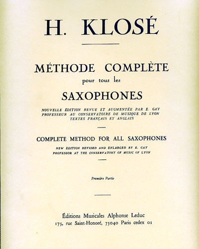 Méthode de saxophones Méthode de saxophones