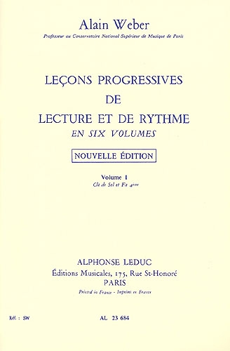 Leçons progressives de lectures et de rythme (Alain weber) vol 3 Leçons progressives de lectures et de rythme (Alain weber) vol 3