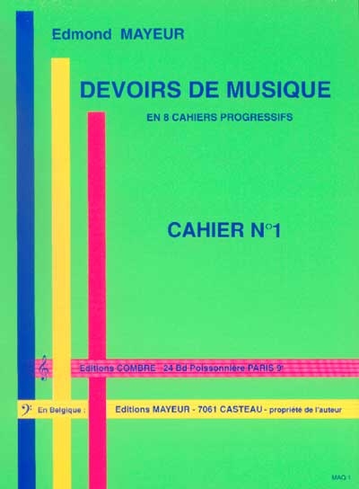 Devoirs de musique (Mayeur) N° 1 Devoirs de musique (Mayeur) N° 1