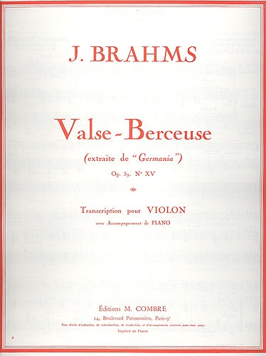 Berceuse et célèbre valse de Brahms Berceuse et célèbre valse de Brahms